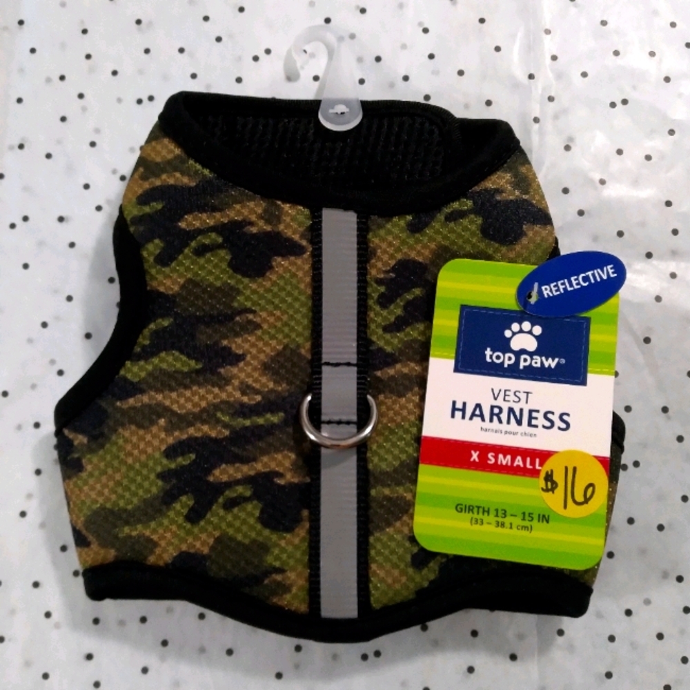 Top Paw X SMALL CAMO VEST HARNESS